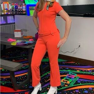 Vibtage 1960s to 1970’s Orange Jumpsuit